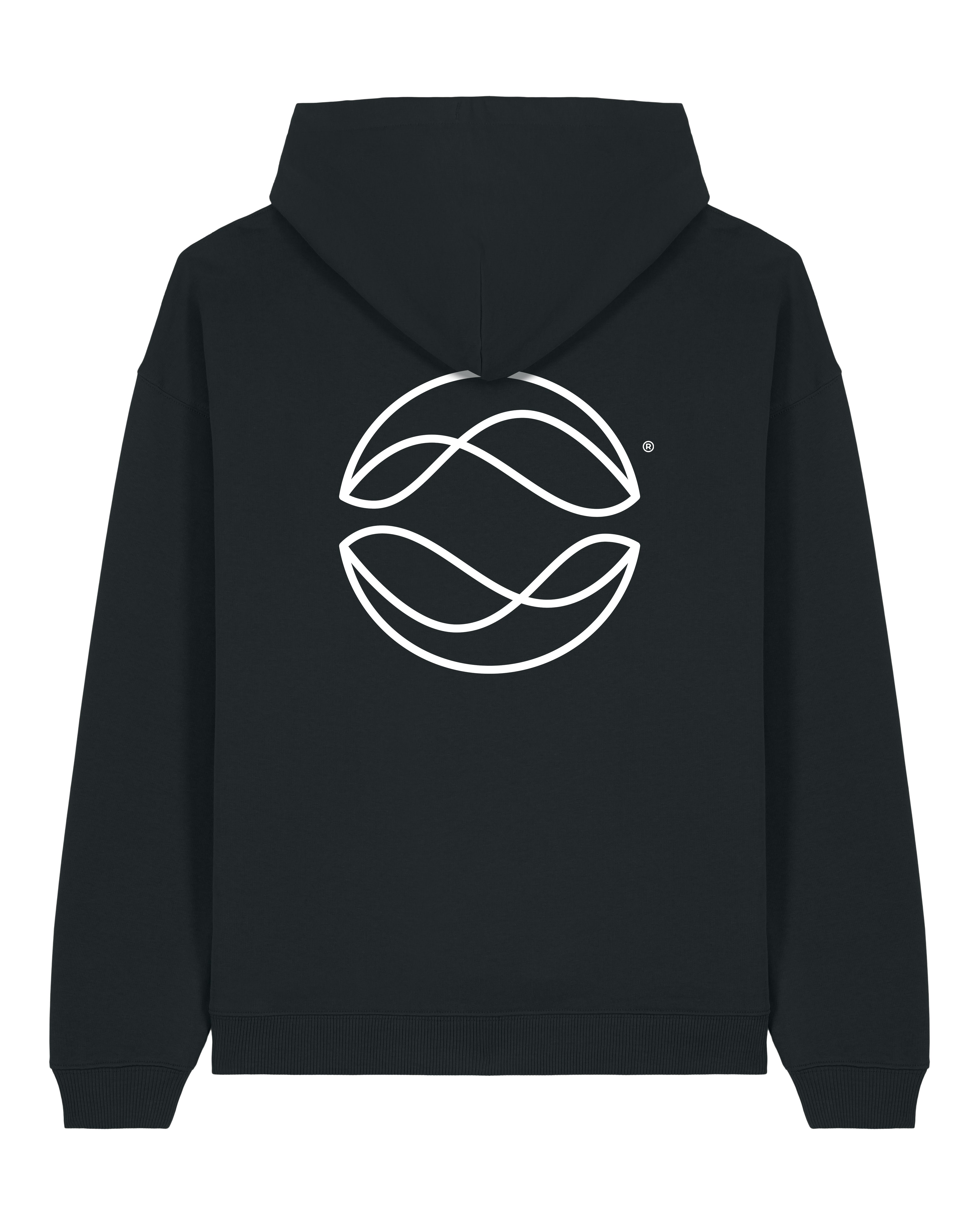 CC Black Oversized Hoodie - White Signature