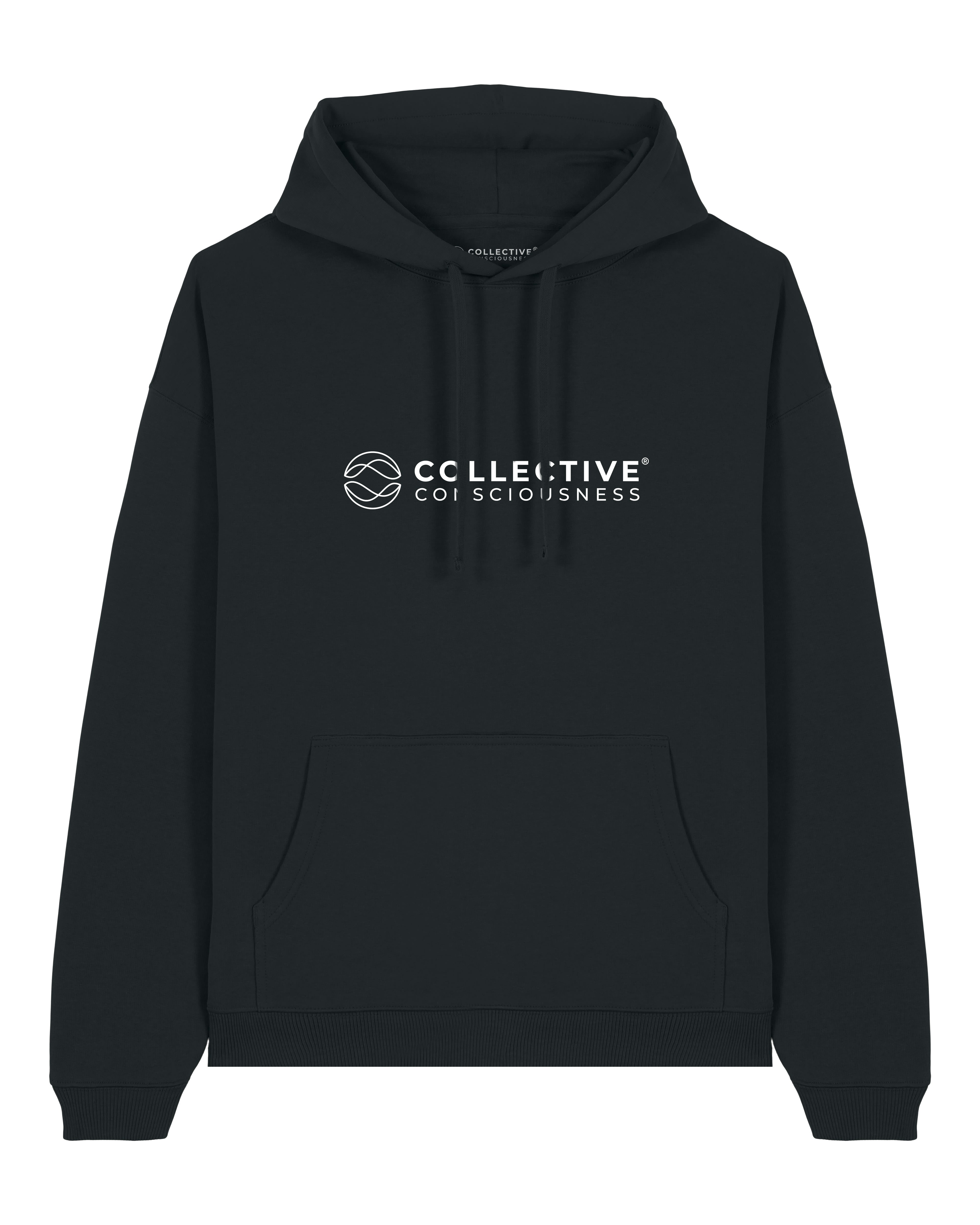 CC Black Oversized Hoodie - White Signature