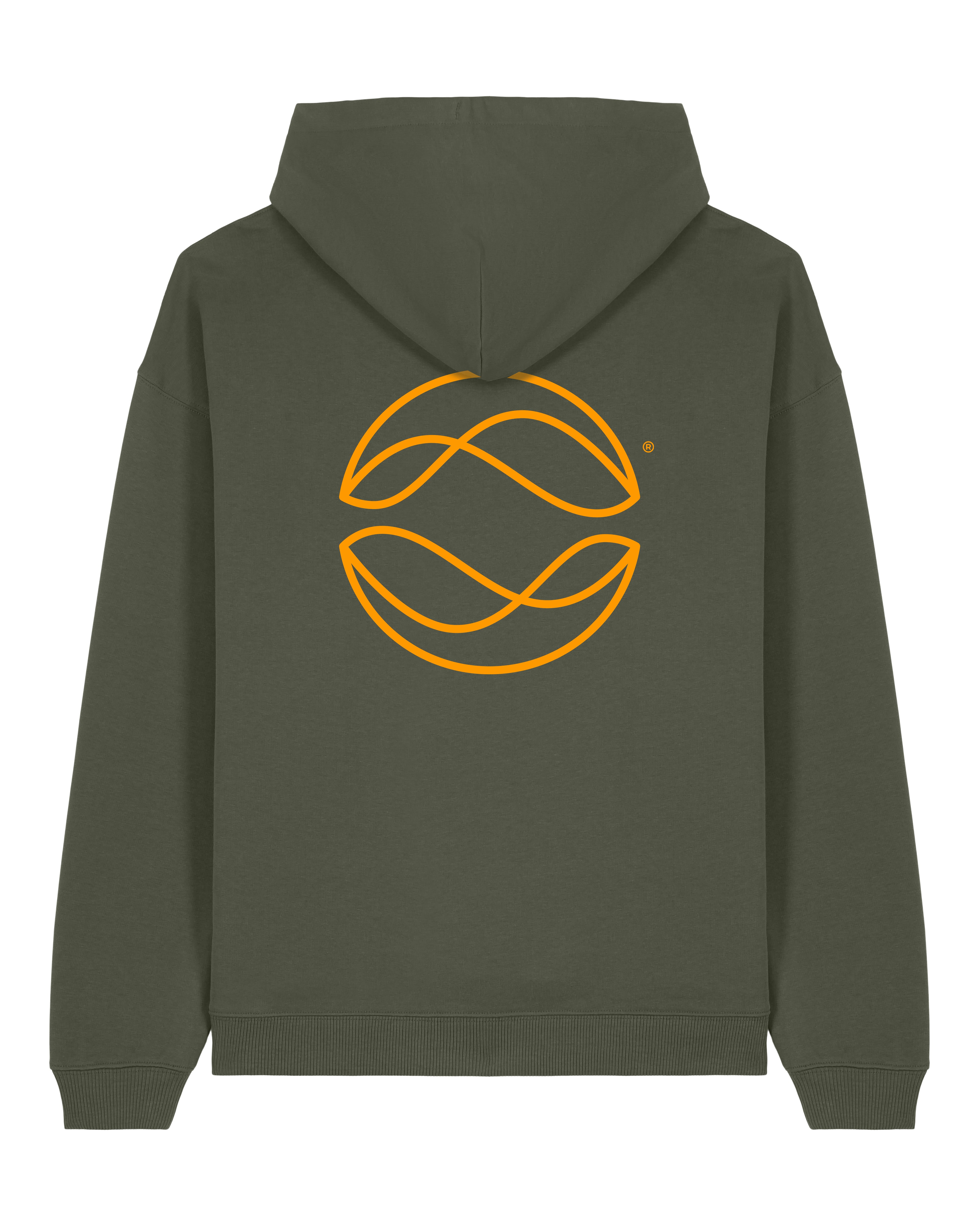 CC Khaki Oversized Hoodie - Orange Signature