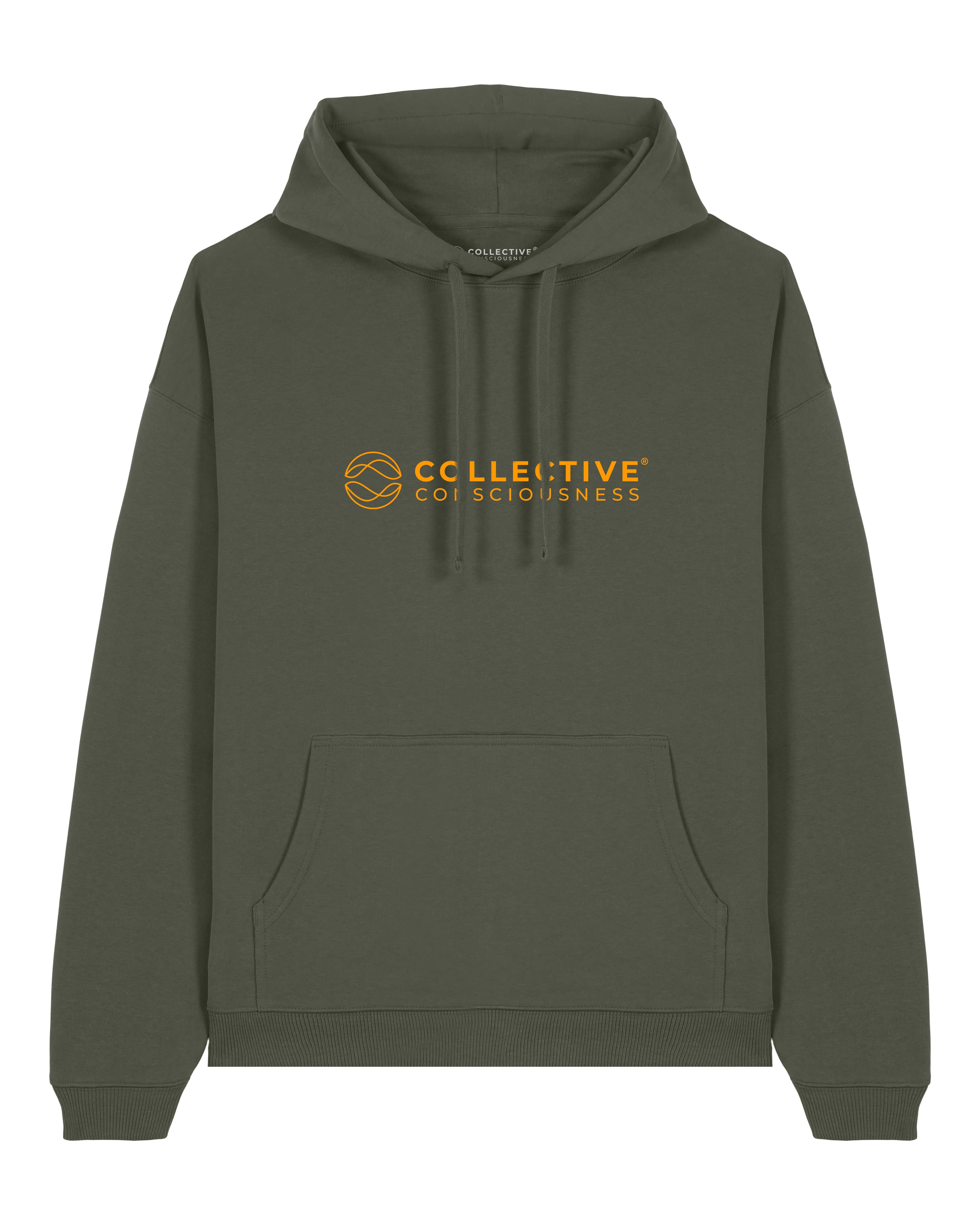 CC Khaki Oversized Hoodie - Orange Signature