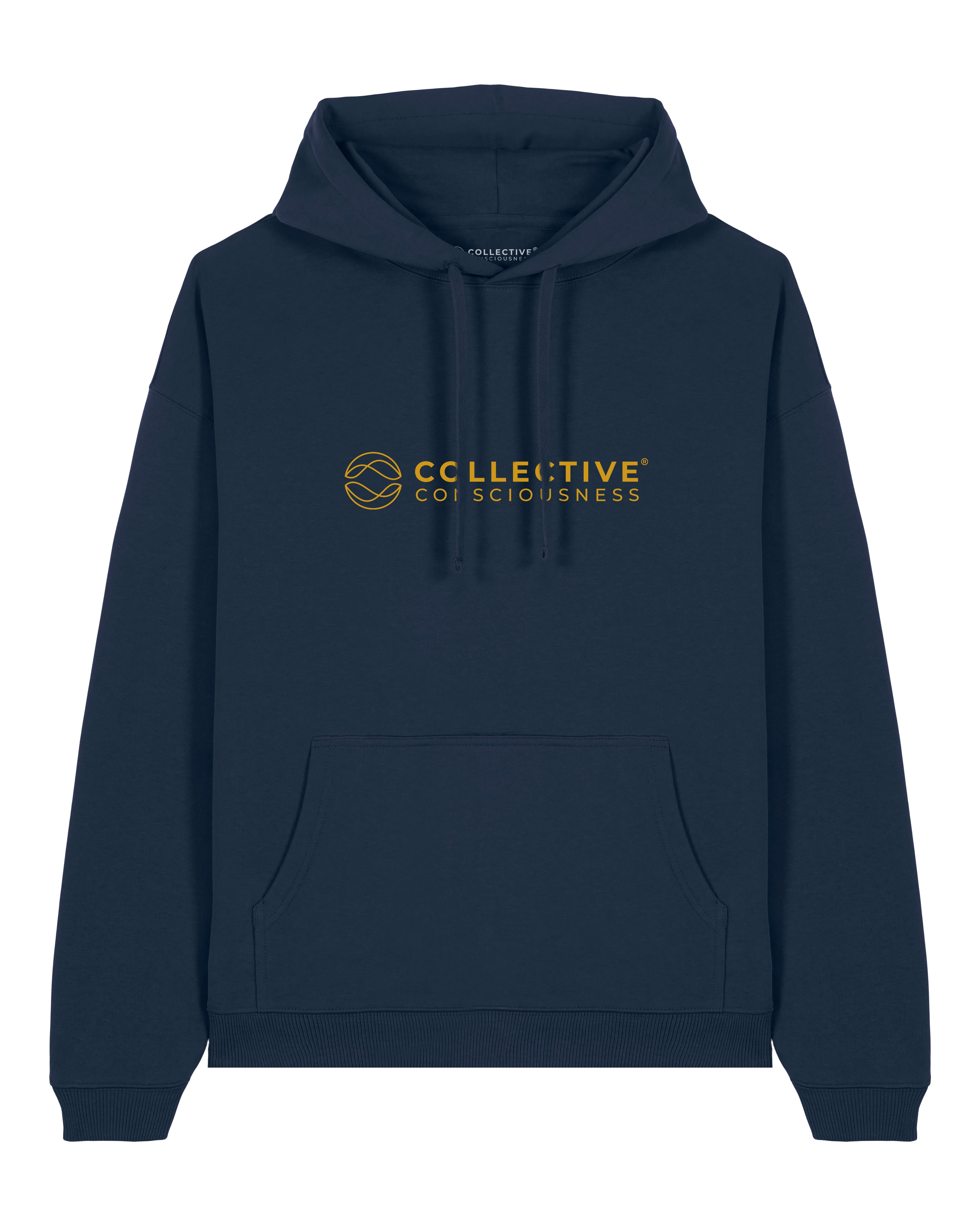 CC French Navy Oversized Hoodie - Gold Signature