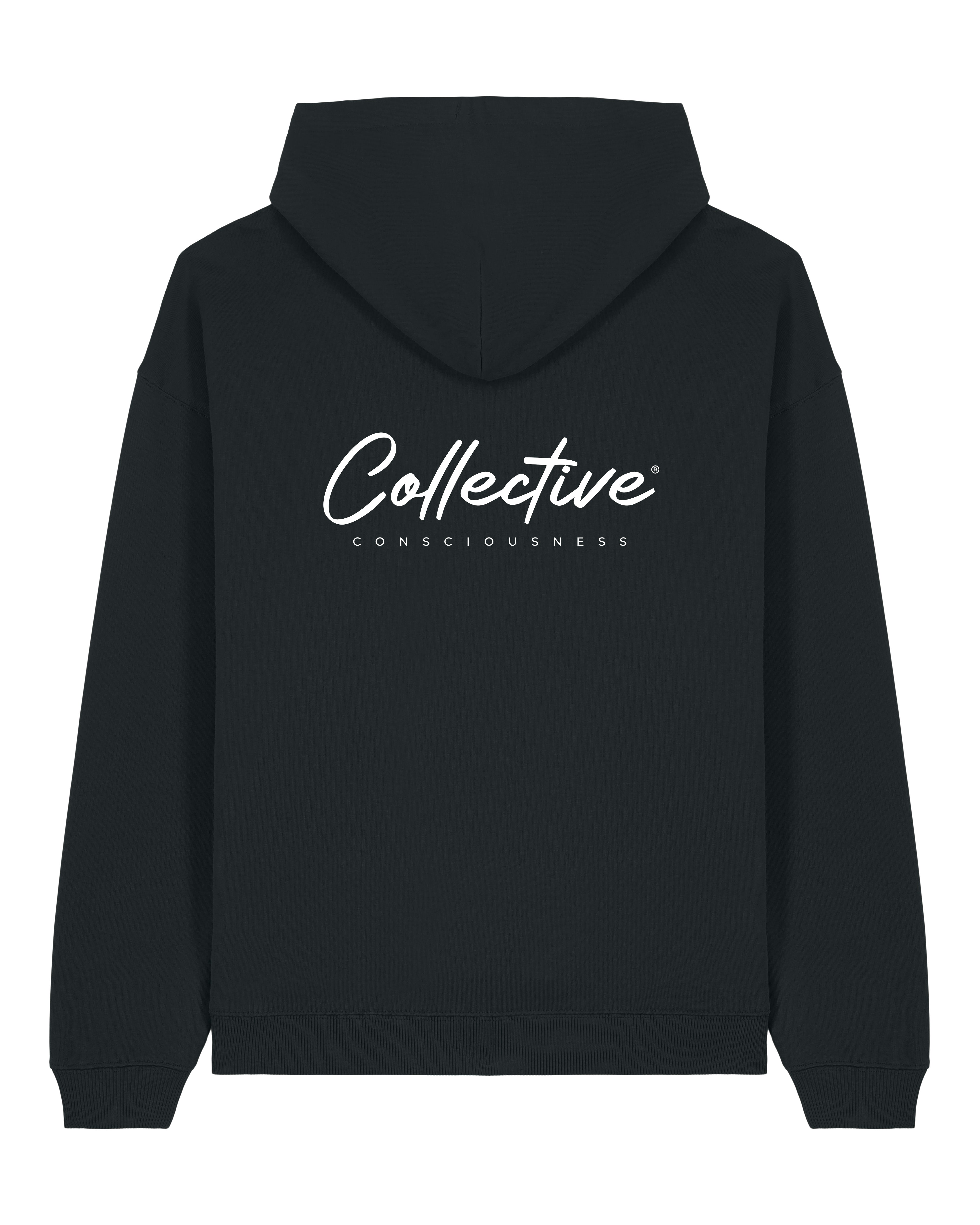 CC Black Oversized Hoodie - Handwriting Signature