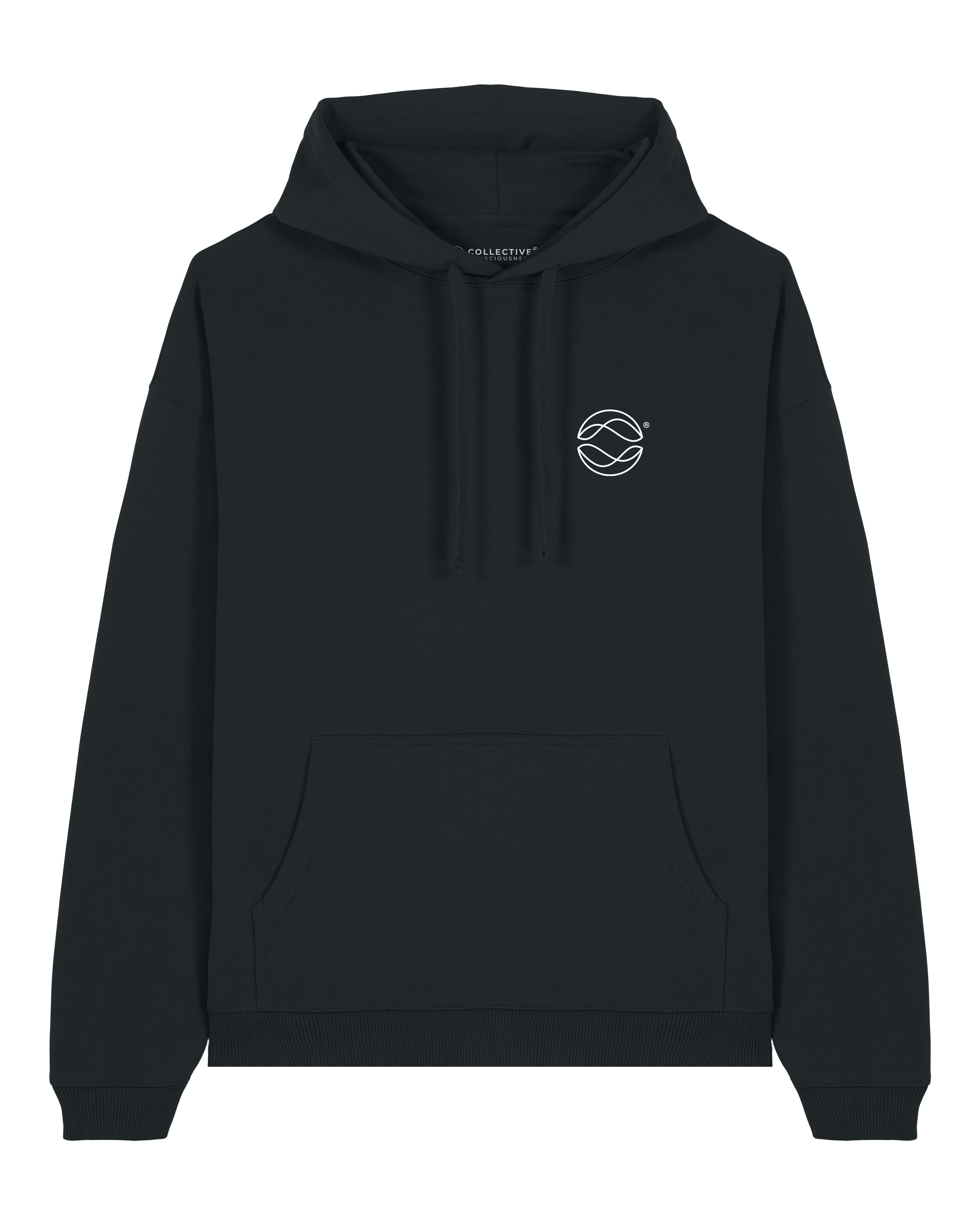 CC Black Oversized Hoodie - Handwriting Signature