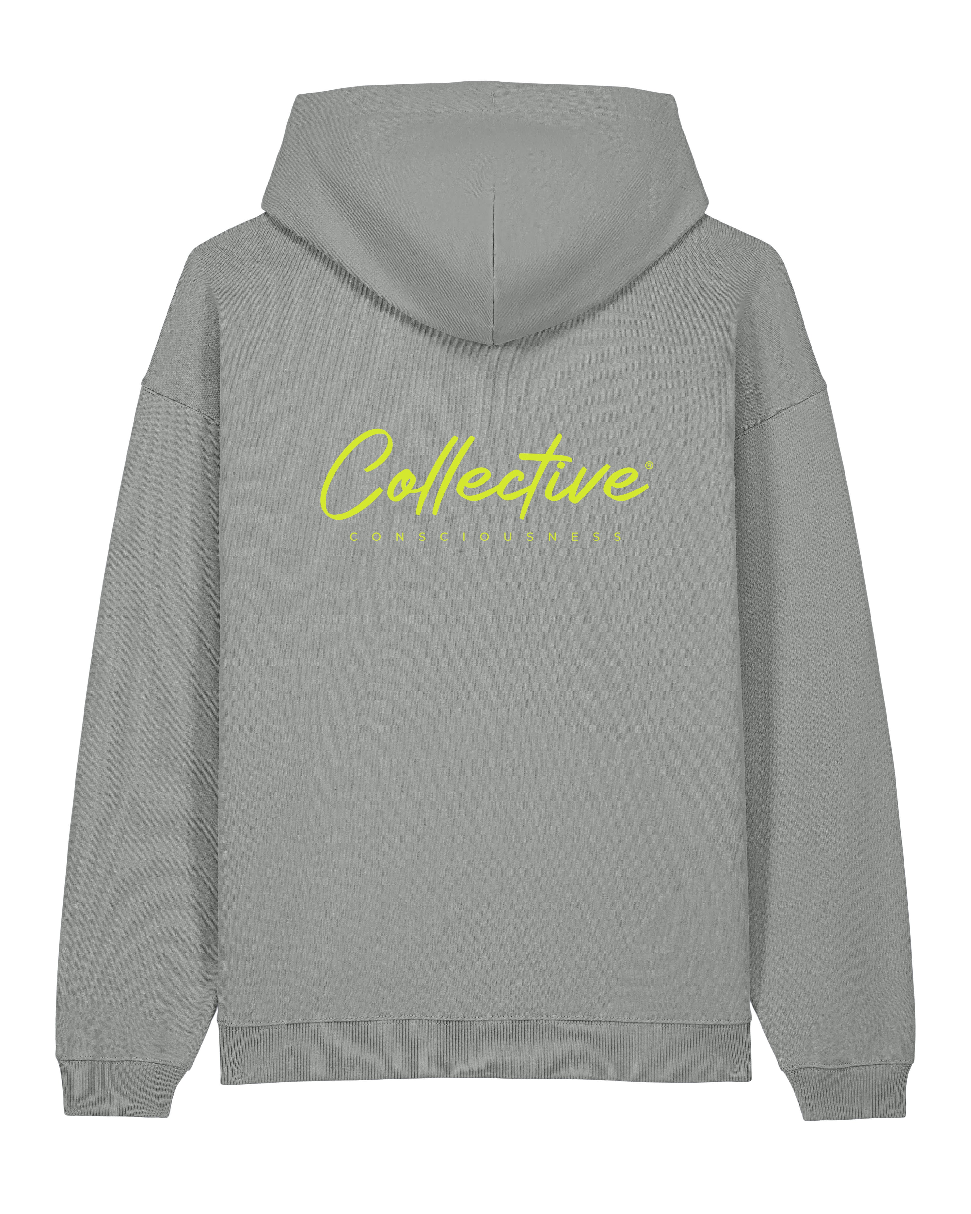 CC Misty Grey Oversized Hoodie - Handwriting Signature