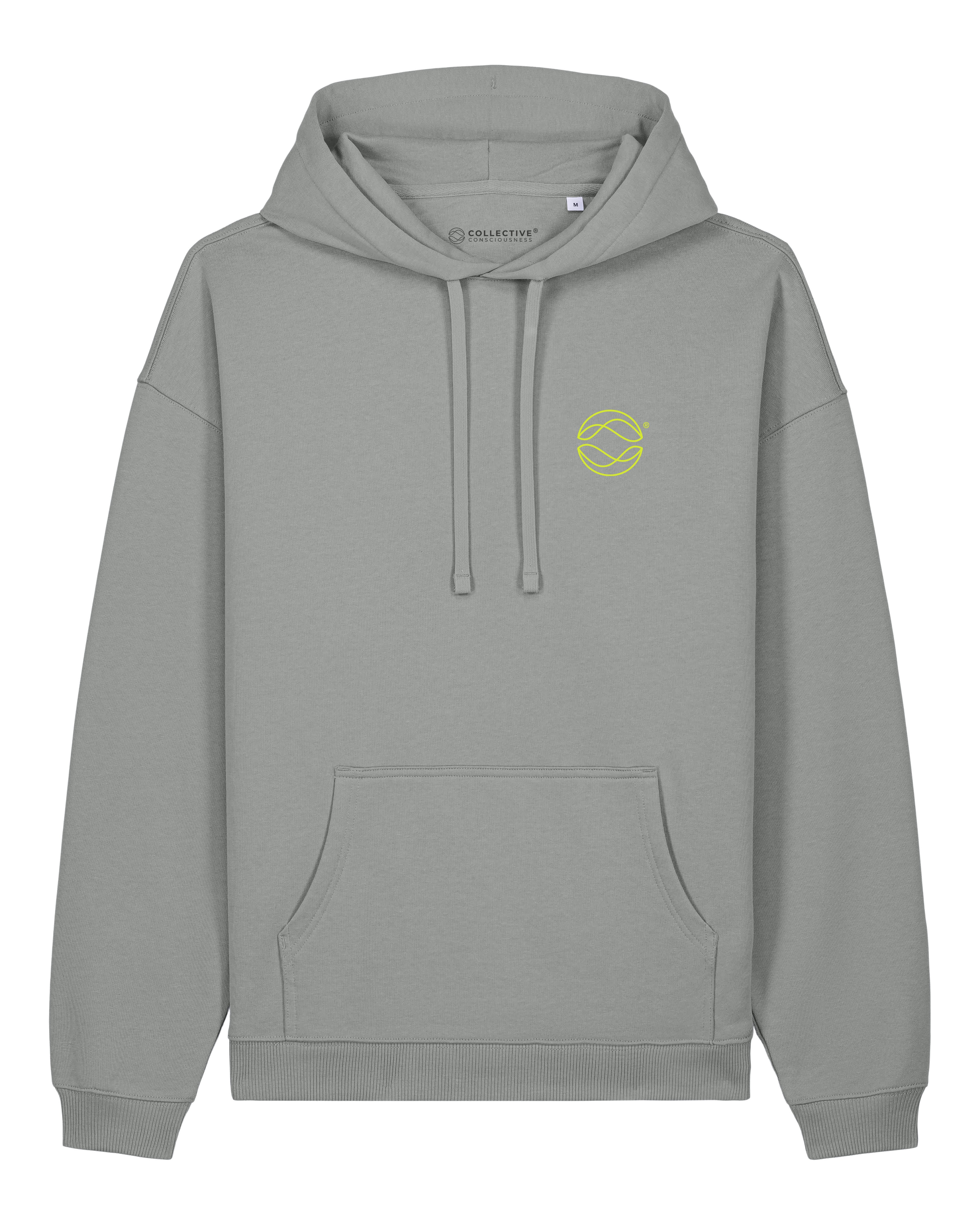 CC Misty Grey Oversized Hoodie - Handwriting Signature