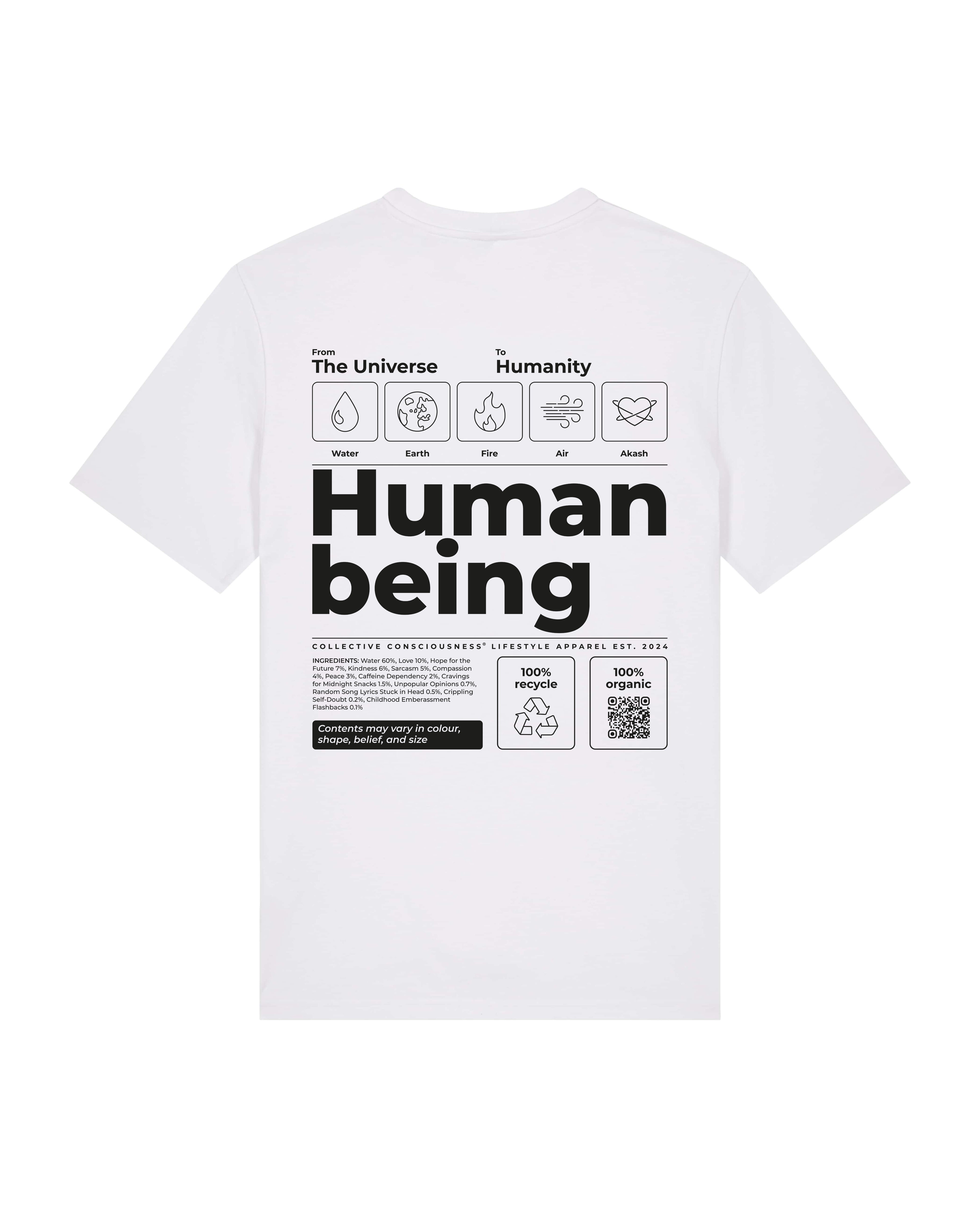 CC Human Being T-Shirt - White/Black