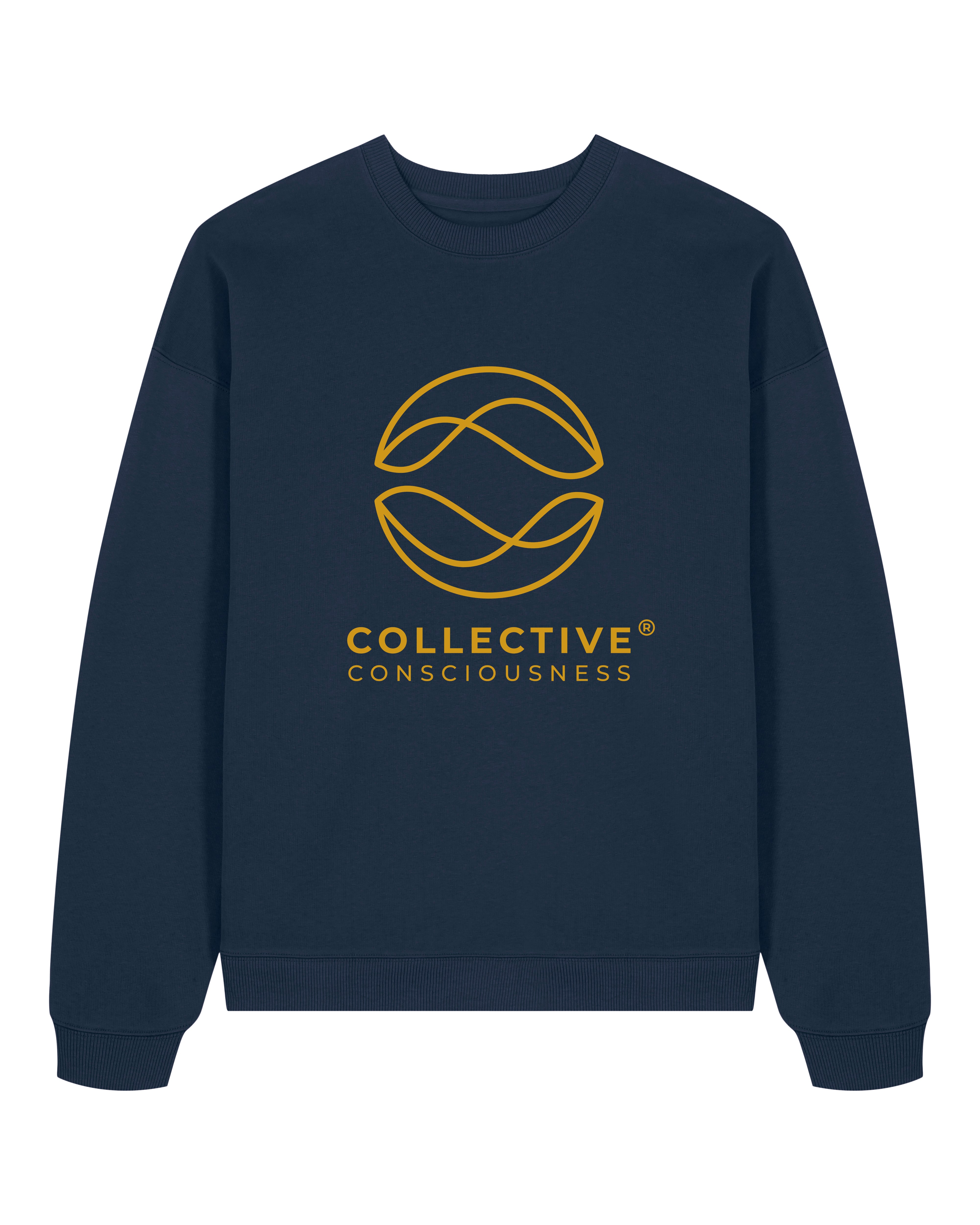 CC French Navy Oversized Sweater - Stacked Symbol