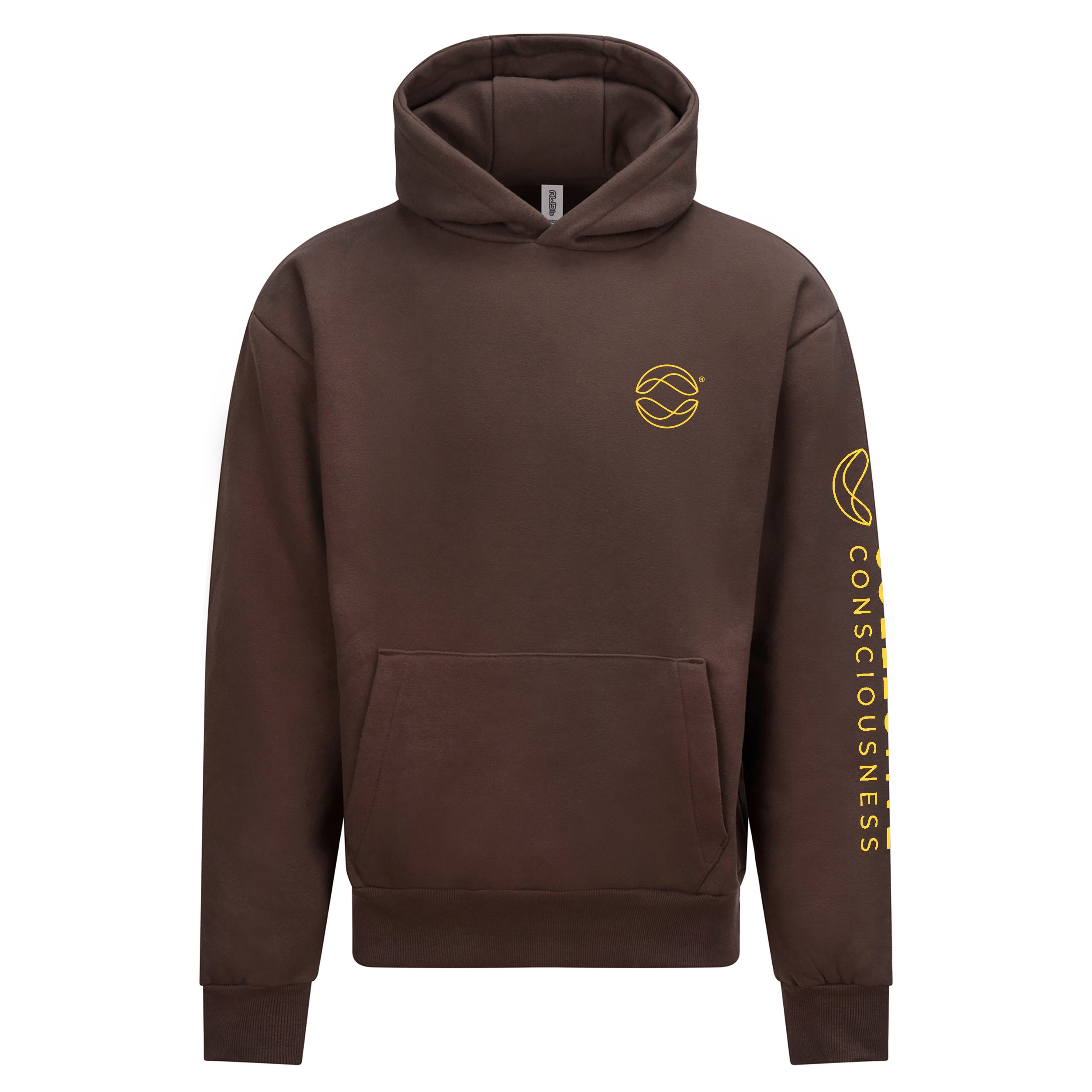 Globe Icon Heavyweight Espresso Signature Hoodie