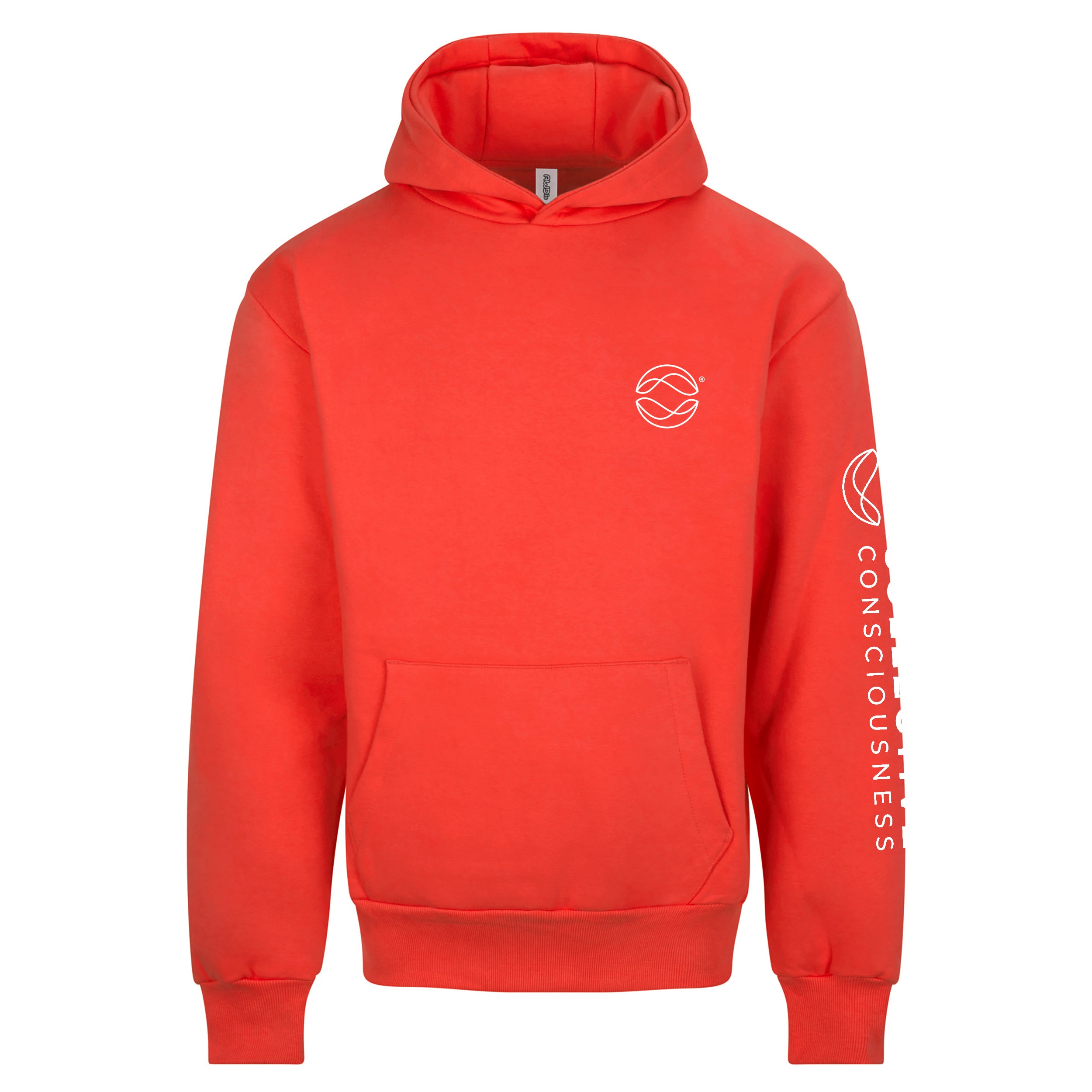 Globe Icon Heavyweight Soft Red Signature Hoodie