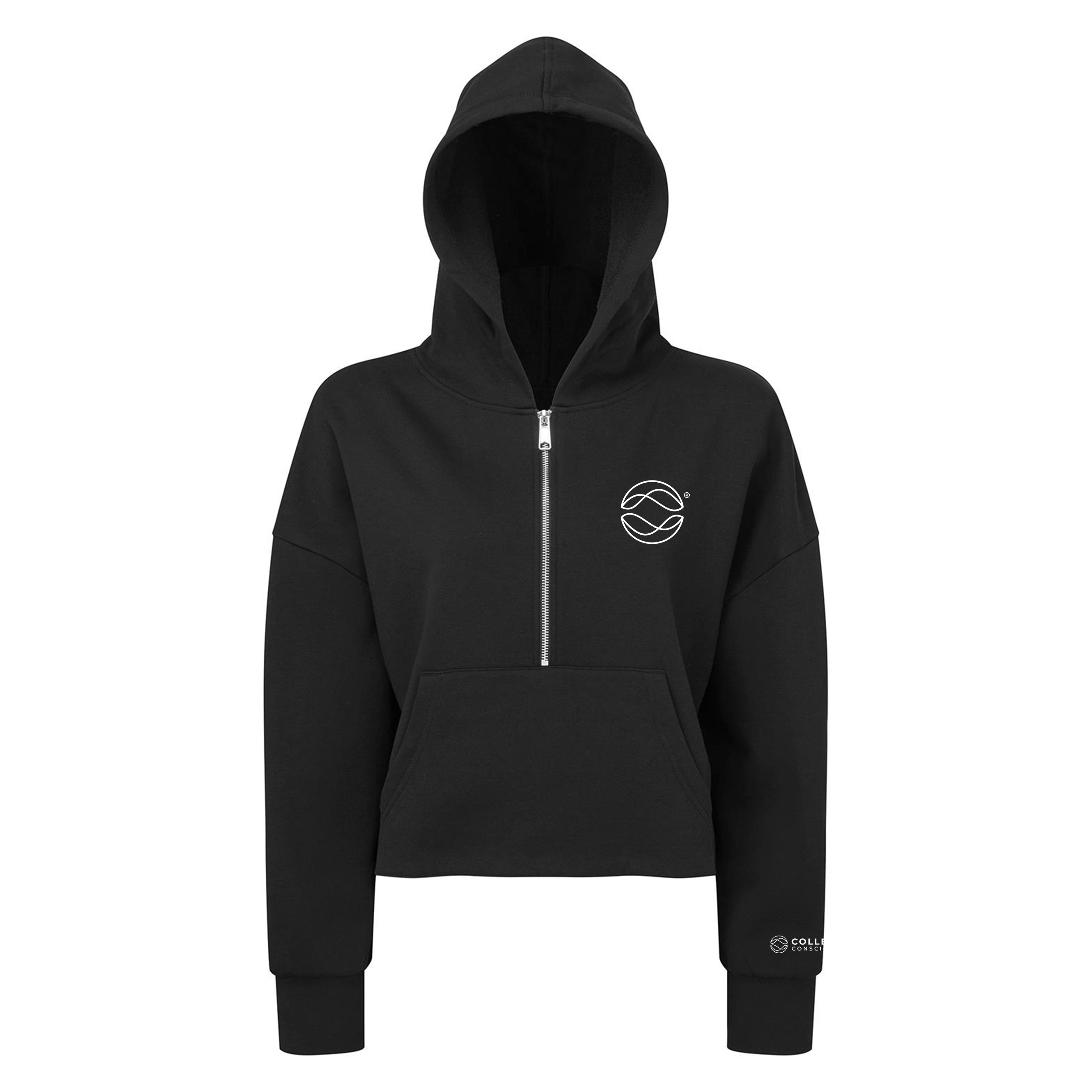 The Globe Icon Short Zipped Hoodie