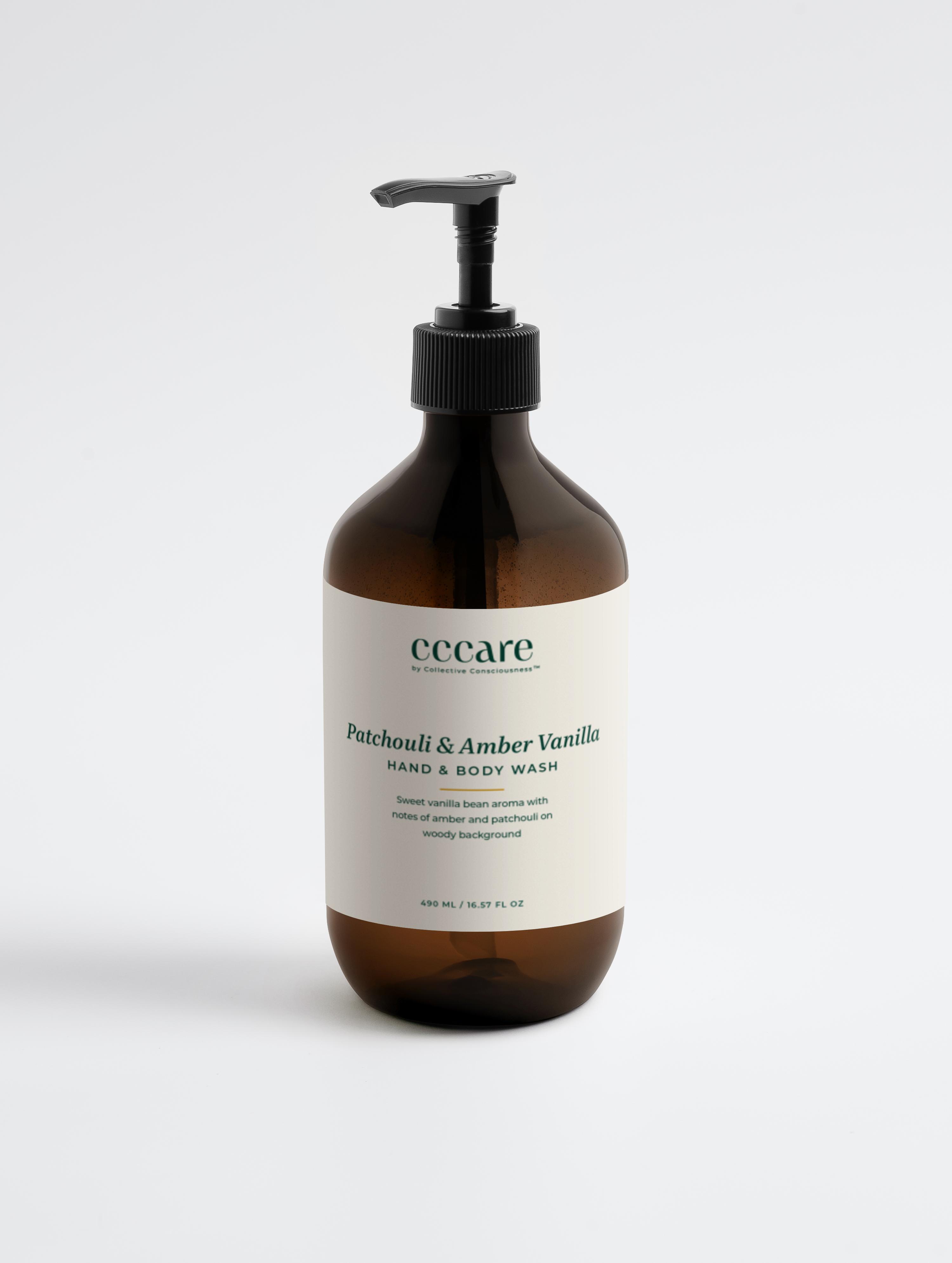 CCCare Hand & Body Wash, Patchouli & Amber Vanilla
